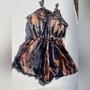 Ginger G Tie-Dye Jumpsuit in Brown and Black